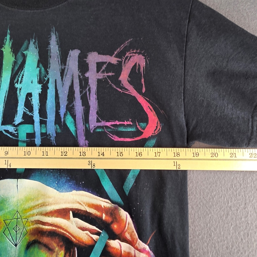 In Flames Battles Tour T-Shirt Mens Medium Black Graphic Band Tee 2017 Concert - Picture 5 of 7